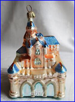 Christopher Radko Disneyland The Blue Castle 1999 glass ornament w hangtag & box