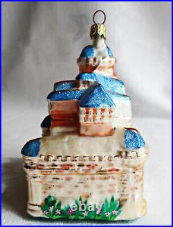 Christopher Radko Disneyland The Blue Castle 1999 glass ornament w hangtag & box