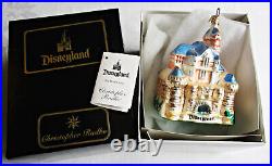 Christopher Radko Disneyland The Blue Castle 1999 glass ornament w hangtag & box