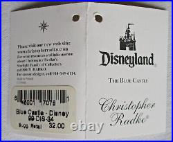 Christopher Radko Disneyland The Blue Castle 1999 glass ornament w hangtag & box