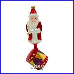 Christopher Radko Drummer Santa Glass Christmas Ornament 9 RARE Vintage