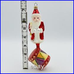 Christopher Radko Drummer Santa Glass Christmas Ornament 9 RARE Vintage