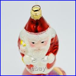 Christopher Radko Drummer Santa Glass Christmas Ornament 9 RARE Vintage