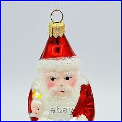 Christopher Radko Drummer Santa Glass Christmas Ornament 9 RARE Vintage