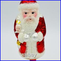 Christopher Radko Drummer Santa Glass Christmas Ornament 9 RARE Vintage