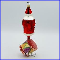 Christopher Radko Drummer Santa Glass Christmas Ornament 9 RARE Vintage