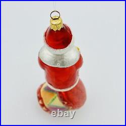 Christopher Radko Drummer Santa Glass Christmas Ornament 9 RARE Vintage