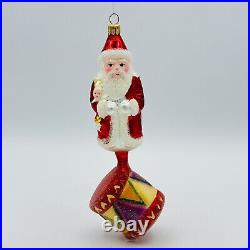 Christopher Radko Drummer Santa Glass Christmas Ornament 9 RARE Vintage