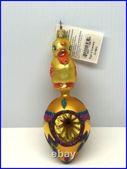 Christopher Radko EGGS & QUACKERS Easter Ornament Vintage 1999 Glass Reflector Christopher Radko EGGS & QUACKERS Easter Ornament Vintage 1999 Glass Reflector
