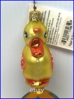 Christopher Radko EGGS & QUACKERS Easter Ornament Vintage 1999 Glass Reflector