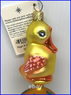 Christopher Radko EGGS & QUACKERS Easter Ornament Vintage 1999 Glass Reflector Christopher Radko EGGS & QUACKERS Easter Ornament Vintage 1999 Glass Reflector