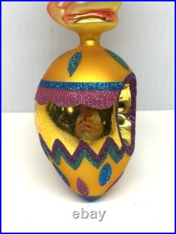 Christopher Radko EGGS & QUACKERS Easter Ornament Vintage 1999 Glass Reflector