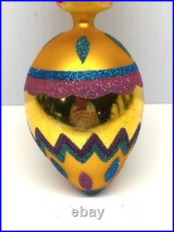 Christopher Radko EGGS & QUACKERS Easter Ornament Vintage 1999 Glass Reflector