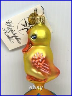 Christopher Radko EGGS & QUACKERS Easter Ornament Vintage 1999 Glass Reflector