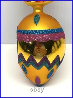 Christopher Radko EGGS & QUACKERS Easter Ornament Vintage 1999 Glass Reflector