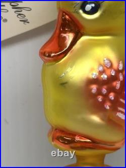 Christopher Radko EGGS & QUACKERS Easter Ornament Vintage 1999 Glass Reflector
