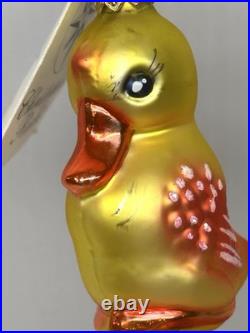 Christopher Radko EGGS & QUACKERS Easter Ornament Vintage 1999 Glass Reflector