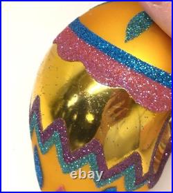 Christopher Radko EGGS & QUACKERS Easter Ornament Vintage 1999 Glass Reflector