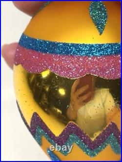 Christopher Radko EGGS & QUACKERS Easter Ornament Vintage 1999 Glass Reflector Christopher Radko EGGS & QUACKERS Easter Ornament Vintage 1999 Glass Reflector