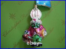 Christopher Radko Easter Bunny Time Glass Ornament