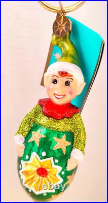 Christopher Radko Elf Pixie Reflector Teardrop Set of 3