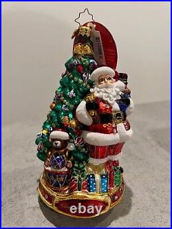 Christopher Radko Evergreen Santa Ornament