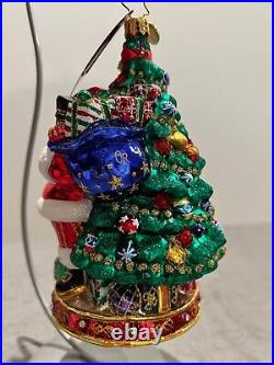 Christopher Radko Evergreen Santa Ornament