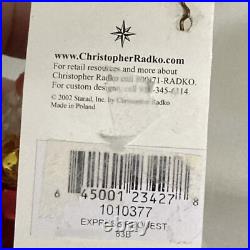 Christopher Radko Express Request Santa Glass Christmas Ornament 6 READ Rare