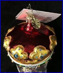Christopher Radko Exquisite Globe Ornament Crystal Cracker #1010385 New 2003