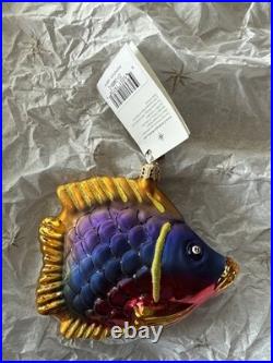 Christopher Radko FINTASTICS 01-0466-0 Gold Blue Purple Red