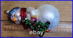 Christopher Radko FROSTY FILMOR Snowman Glass Christmas Ornament RARE HTF 7
