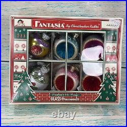 Christopher Radko Fantasia Christmas Grandma's Own Vintage Glass Ornaments 6 pc