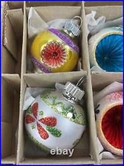 Christopher Radko Fantasia Christmas Grandma's Own Vintage Glass Ornaments 6 pc