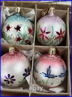 Christopher Radko Fantasia Christmas Grandma's Own Vintage Glass Ornaments 6 pc