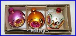 Christopher Radko Fantasia Elfin Sparkle Glass Christmas Ornaments