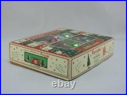 Christopher Radko Fantasia Indent Glass Ornaments Set 6 With Box Poland Vintage