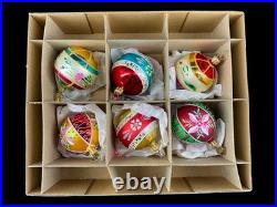 Christopher Radko Fantasia Lady Ashworth Grandma's Own 6pc Glass Ornaments MIB