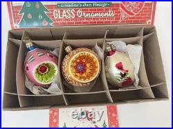 Christopher Radko Fantasia Select Edition Glass Ornaments Set Of 3 In Box