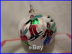 Christopher Radko Fantasia Set of 4 Glass Ball Christmas Ornaments in box 4