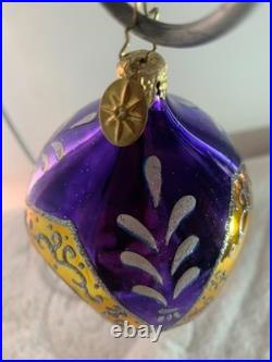 Christopher Radko Fantasia Sultan's Treasure, 2005 Triple Reflector Purple