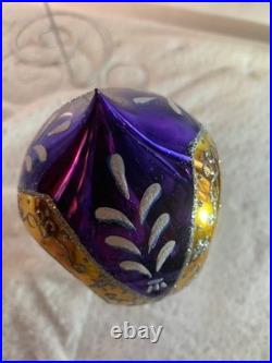 Christopher Radko Fantasia Sultan's Treasure, 2005 Triple Reflector Purple