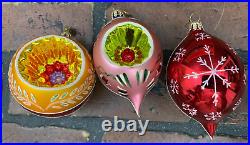 Christopher Radko Fantasia set of 3 GLASS Ornaments Grandma's Own Vintage