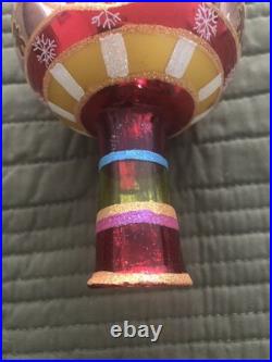 Christopher Radko Festive Fellow Finial 2004 Reflector Tree Top Finial
