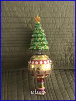 Christopher Radko Festive Fellow Finial 2004 Reflector Tree Top Finial