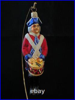 Christopher Radko Fife & Drum 98-197-0 Ornament Set with Tags, Bags & Box