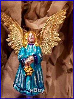 Christopher Radko Finial Ornament c. 1990 Celestial Angel New in Box