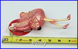 Christopher Radko Flamingo Flare 1018635 SIGNED HTF RARE Glass Ornament withTags