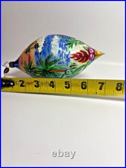 Christopher Radko Flamingo Skies 20th Anniversary Teardrop Christmas Ornament