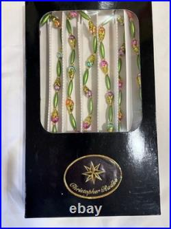 Christopher Radko Floral Christmas Tree Garland withBox Vintage Retro Rare