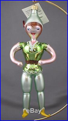 Christopher Radko Fly Boy Italian Peter Pan Blown Glass 1995 Ornament 93-235-1